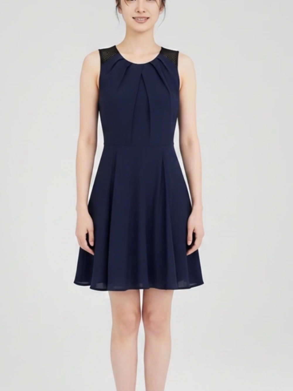 Navy Blue and Black Express Sleeveless Mini Party Cocktail Dress